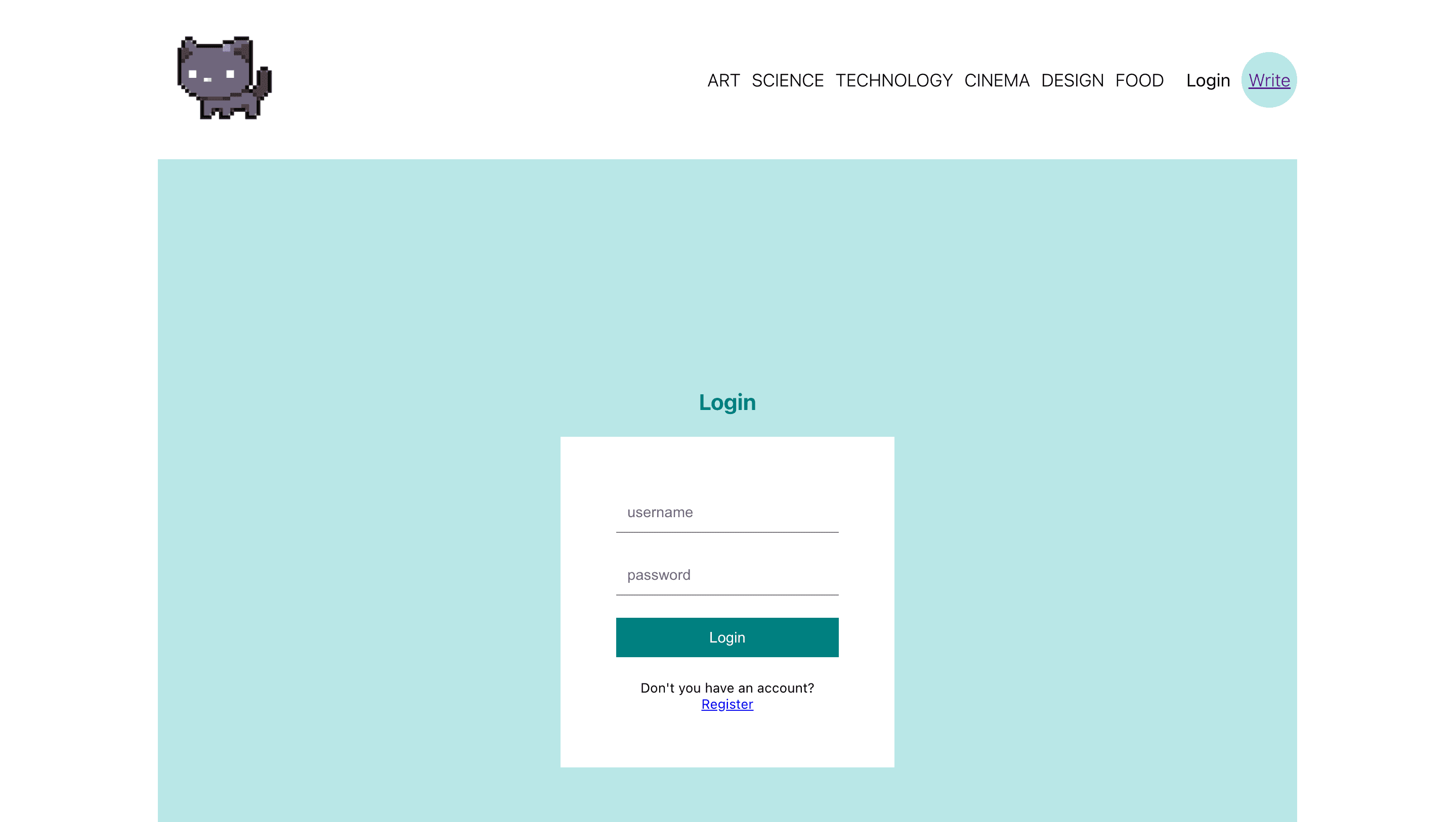 Login/Register-Page